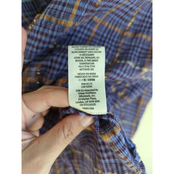 Free People Break My Stride Plaid Shirt - Size Small - Picture 6 of 6